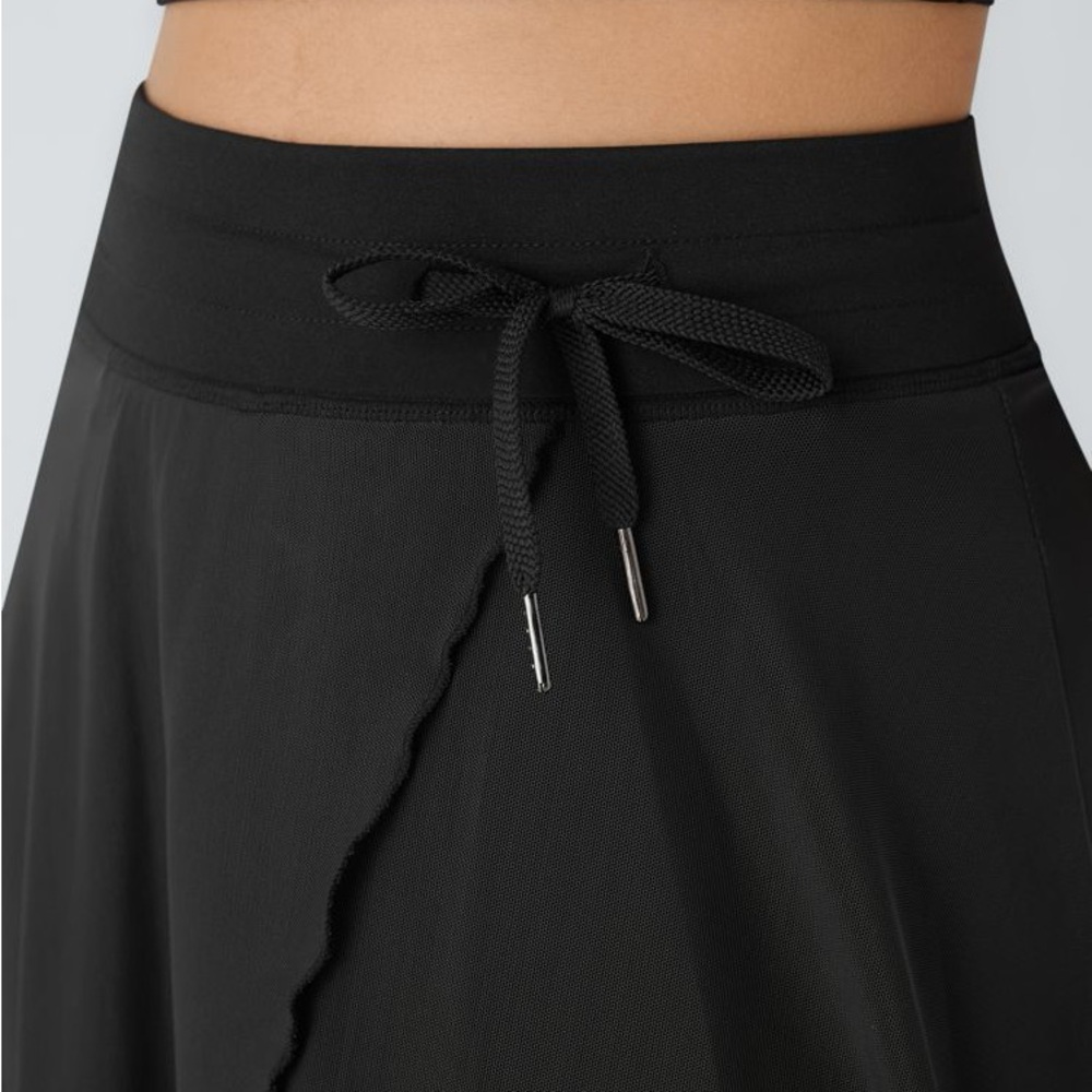 HALARA Black Asymmetrical Pleated Midi Skirt - Picture 3 of 8
